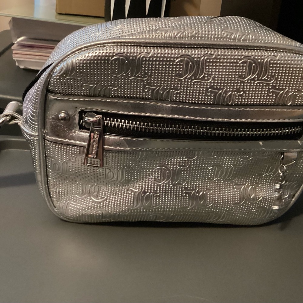 Juicy Couture Metallic Silver Monogram Bag